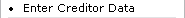 Enter Creditor Data